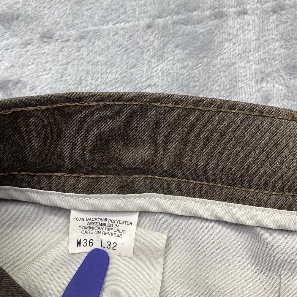 VTG Levi's Action Slacks Flat Front Dress Pants Brown Sz 36 Fits 34